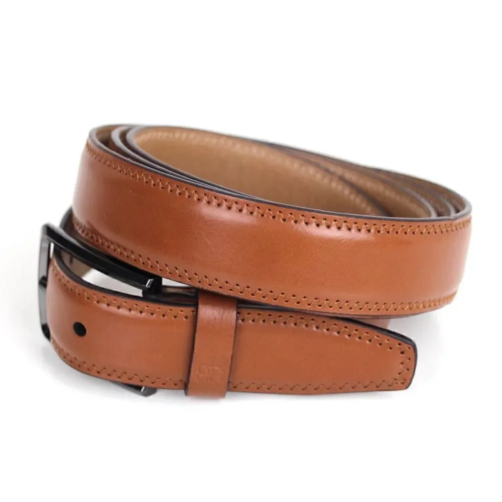 River Island TAN BROWN GENUINE LEATHER 1 1/8
